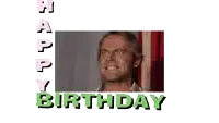 a happy birthday card with a picture of a man and the words happy birthday