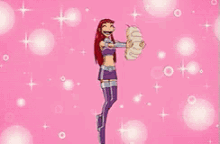 Starfire Dancing With Bumgorf - Teen Titans GIF - Teen Titans Starfire Bumgorf GIFs