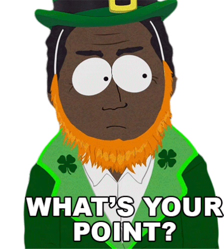 Whats Your Point Steve Black Sticker - Whats Your Point Steve Black South Park Stickers