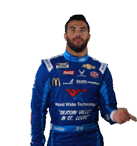 Pointing Left Bubba Wallace Sticker - Pointing Left Bubba Wallace Nascar Stickers