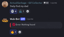 a screenshot of actual garbage - gif collector asking for help
