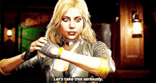 Injustice Black Canary GIF - Injustice Black Canary Lets Take This Seriously GIFs