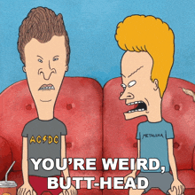 You'Re Weird Butt-head Beavis GIF - You'Re Weird Butt-head Beavis Butt-head GIFs