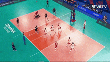a volleyball game is being played in gdansk