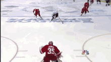 Jimmy Howard Comes Up With A Big Save On Getzlaf Breakaway GIF - Ice Hockey Nhl Jimmy GIFs