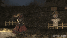 a gif from gifrun.com shows a person shooting a beam of light