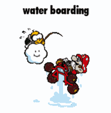 mario kart meme mario lakitu water boarding