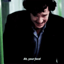 Sherlock Laughing GIF