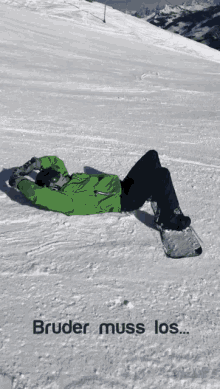 bruder muss los snowboard snow fun trick