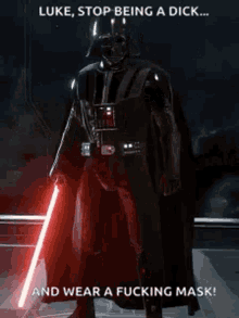 Darth Vader Wear A Fucking Mask GIF - Darth Vader Wear A Fucking Mask Star Wars GIFs