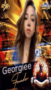 a woman named georgiee is on a poster