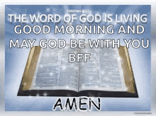good morning may god be with you amen bible bible verse