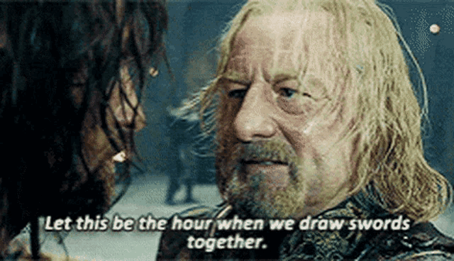 Lotr Theoden GIF - Lotr Theoden Let This Be The Hour GIFs
