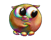 a cartoon drawing of a pig with a sad look on its face