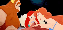 キス　きす　ディズニー　リットルマーメイド GIF - Little Mermaid Ariel King Triton GIFs