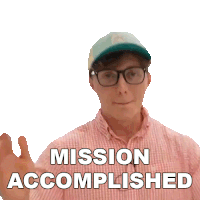 Mission Accomplished Brandon William Sticker - Mission Accomplished Brandon William Successfully Done Stickers
