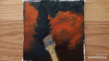 a painting is being made in an animated video