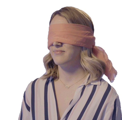 Blindfold Bustle Sticker - Blindfold Bustle Smile Stickers