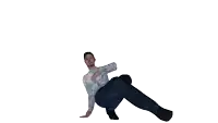 a computer generated image of a person laying on the floor