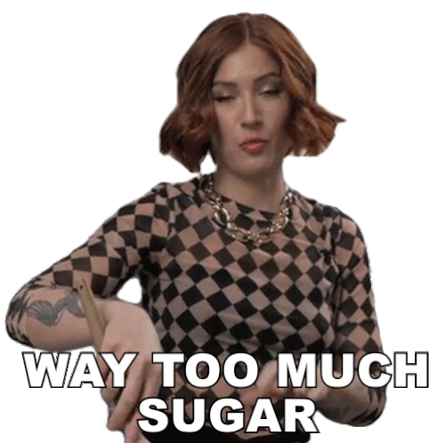 Way Too Much Sugar Candice Hutchings Sticker - Way Too Much Sugar Candice Hutchings Edgy Veg Stickers