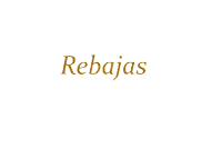 a white background with the word rebajas in gold