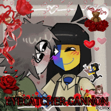 a picture of a boy and a girl with the words eyecatcher cannon