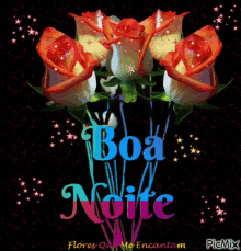 Boa Noite Good Night GIF - Boa Noite Good Night Flowers GIFs
