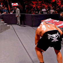 Seth Rollins Suicide Dive GIF - Seth Rollins Suicide Dive Brock Lesnar GIFs