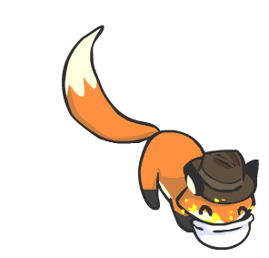 Fox Eat Sticker