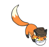 Fox Eat Sticker - Fox Eat Tail Wagging Stickers