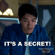 Its A Secret Ollie Akana GIF - Its A Secret Ollie Akana Power Rangers Dino Fury GIFs