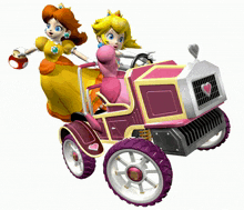 princess peach princess daisy heart coach mario kart double dash mario kart