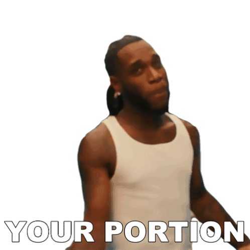 Your Portion Burna Boy Sticker - Your Portion Burna Boy Question Song Stickers
