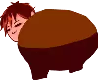 a cartoon drawing of a person with their eyes closed and a smiley face on their face