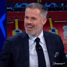 Laughing Jamie Carragher GIF - Laughing Jamie Carragher Champions League GIFs