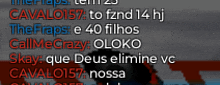 a screenshot of a video game with a lot of text