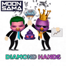 Poop Diamond Hands GIF - Poop Diamond Hands Moonsama GIFs