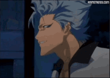 a close up of a person 's face with the website animetrends.com visible