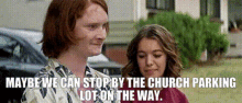 The Package Sarah GIF - The Package Sarah Maybe We Can Stop By The Church Parking Lot GIFs