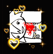 a black and white drawing of a person with a heart in their chest