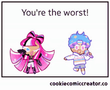 cookie run popping candy cookie sparkling glitter cookie youre the worst i hate you
