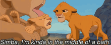 The Lion King Simba GIF - The Lion King Simba Im Kinda In The Middle Of A Bath GIFs