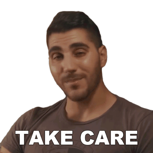 Take Care Rudy Ayoub Sticker - Take Care Rudy Ayoub Stay Healthy Stickers