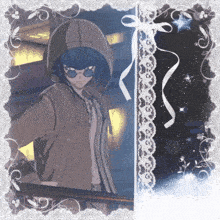 a picture of a person wearing a hooded jacket