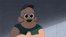 a cartoon character wearing a mask and a shirt with the number 2 on it