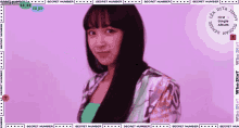 a picture of a girl with the words secret number on the bottom right