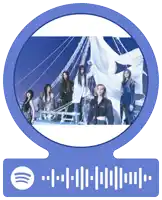 a spotify sticker with a picture of a group of girls on it