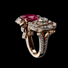 Chanel Pink Diamond Ring GIF
