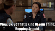 Chicago Fire Violet Mikami GIF - Chicago Fire Violet Mikami Bopping Around GIFs