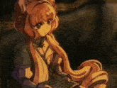 a drawing of a girl with a scarf around her neck